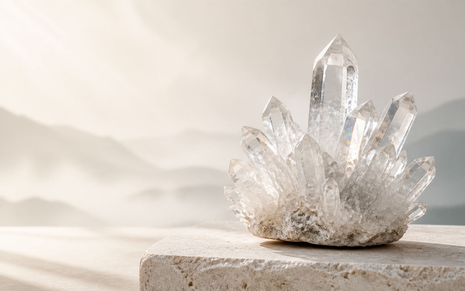 Mineral details in warm natural light