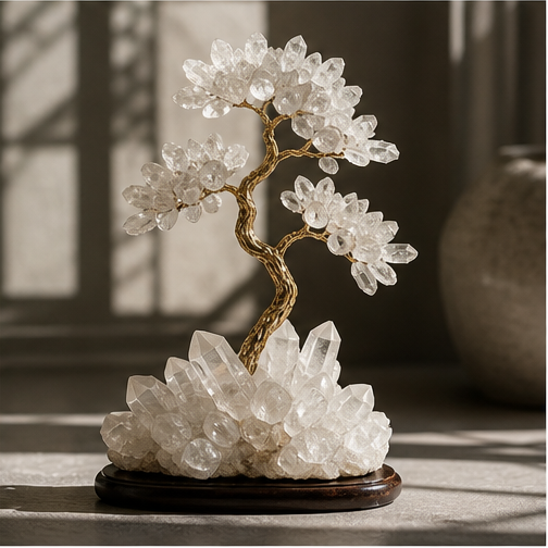 Numbered small-batch crystal bonsai